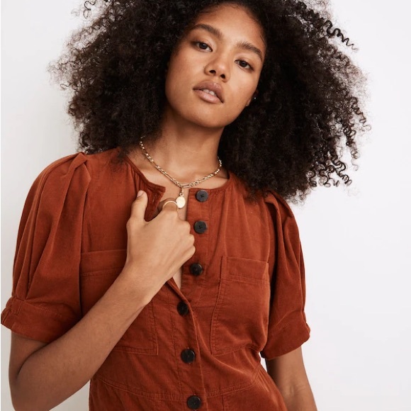 Madewell puff sleeve corduroy jumpsuit, size 2 - Picture 12 of 13